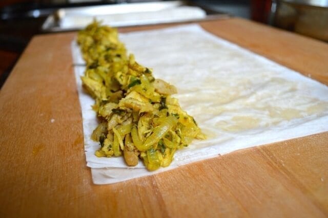 curry chicken phyllo