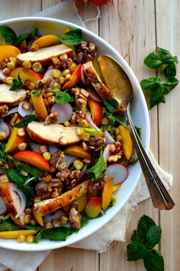 Nectarine Salad with Seared Chicken & Carrot Ginger Dressing by bmeteor.aiodimecu.cf