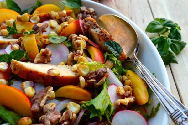 Nectarine Salad with Seared Chicken & Carrot Ginger Dressing by bmeteor.aiodimecu.cf