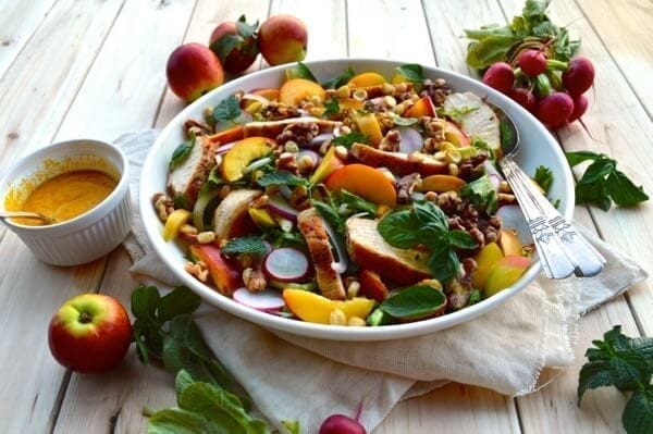 Nectarine Salad with Seared Chicken & Carrot Ginger Dressing by bmeteor.aiodimecu.cf