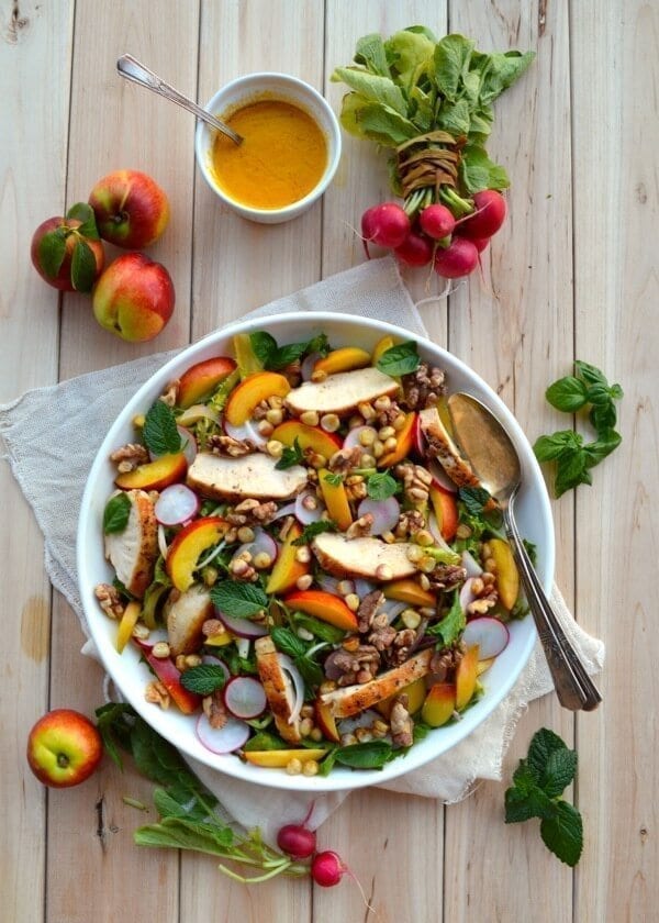 Nectarine Salad with Seared Chicken & Carrot Ginger Dressing by bmeteor.aiodimecu.cf