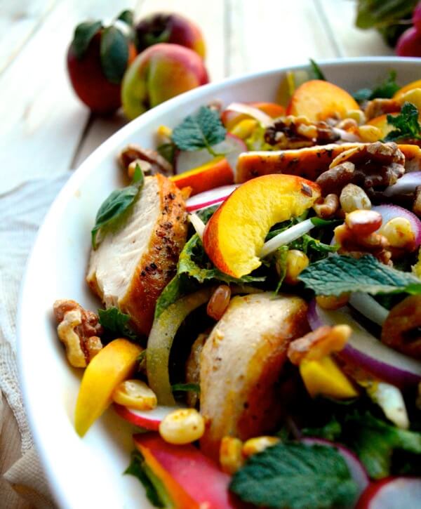 Nectarine Salad with Seared Chicken & Carrot Ginger Dressing by bmeteor.aiodimecu.cf