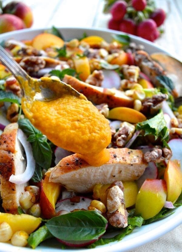 Nectarine Salad with Seared Chicken & Carrot Ginger Dressing by bmeteor.aiodimecu.cf