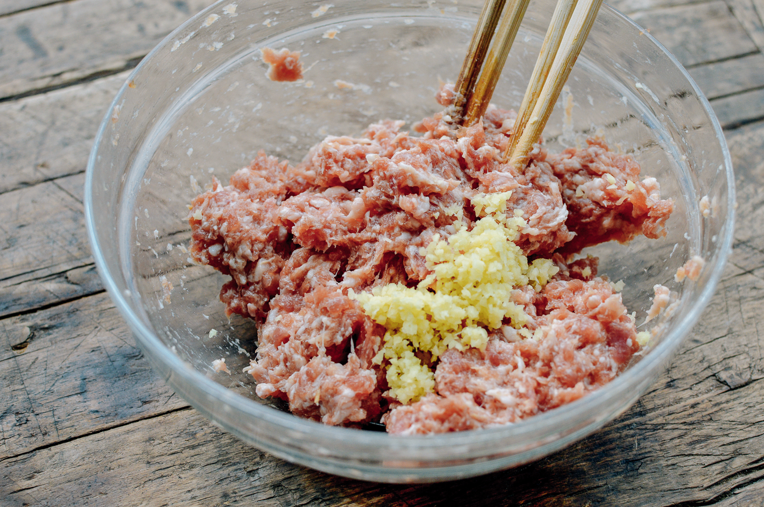 Mixing ground pork dumpling filling, by bmeteor.aiodimecu.cf