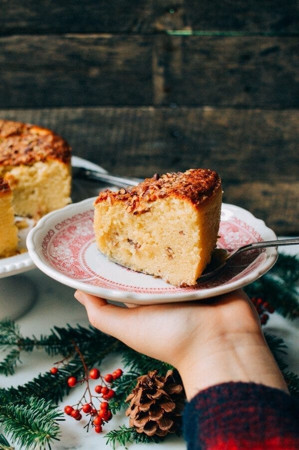 Olive Oil Pecan Rum Cake