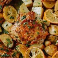 Roasted Lemon Chicken Thighs with Potatoes, by bmeteor.aiodimecu.cf