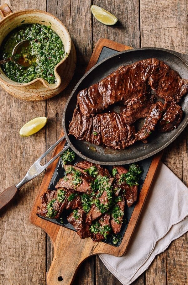 Skirt steak with Chimichurri