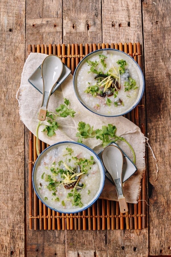 Cantonese congee with pork, thousand year old egg, ginger, and cilantro, by bmeteor.aiodimecu.cf