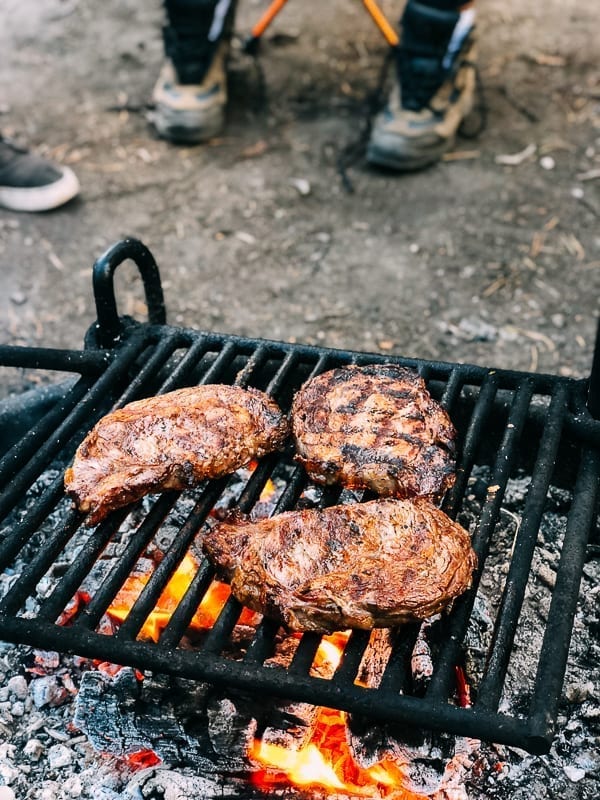 Grilling steak on campground grill, bmeteor.aiodimecu.cf