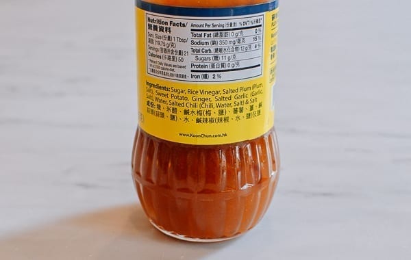 Ingredients label on Chinese plum sauce, bmeteor.aiodimecu.cf