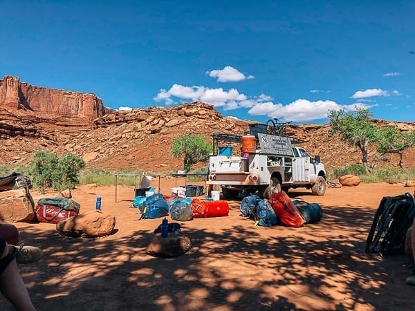 Camping gear unloaded from support vehicle at potato bottom campground by bmeteor.aiodimecu.cf
