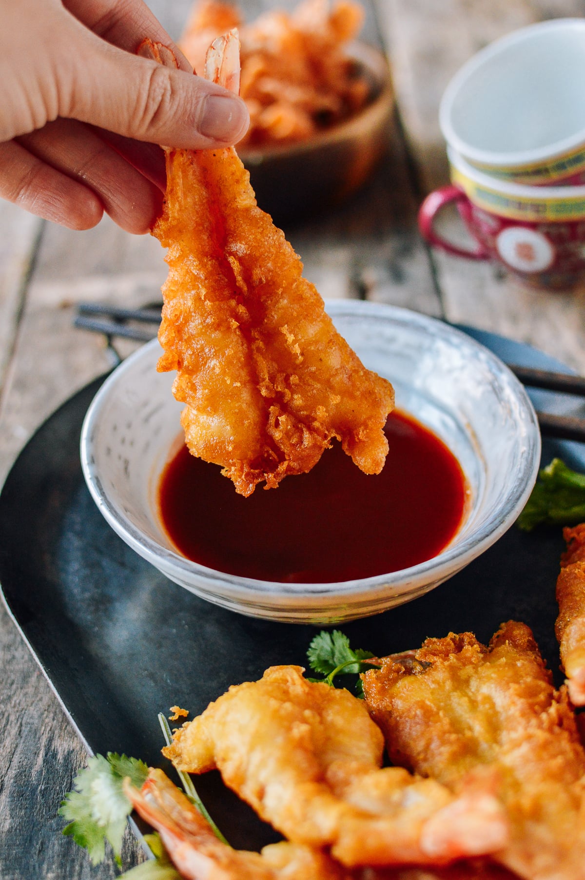 Dipping fantail fried shrimp into sauce, bmeteor.aiodimecu.cf
