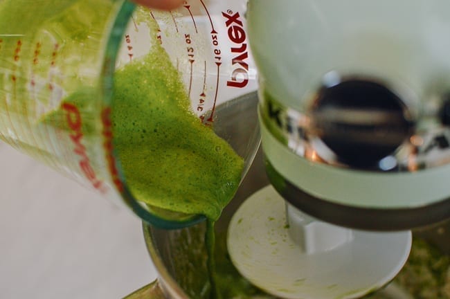 Adding spinach puree to flour mixture, bmeteor.aiodimecu.cf