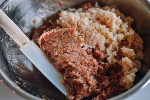 Adding minced water chestnuts to meat mixture, bmeteor.aiodimecu.cf
