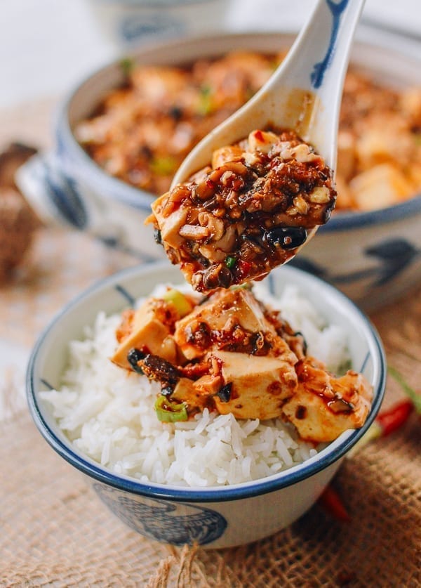 Spooning vegan mapo tofu over rice, bmeteor.aiodimecu.cf