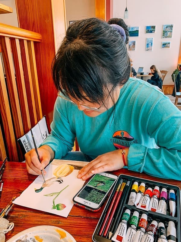 Kaitlin painting watercolors on a rainy day, bmeteor.aiodimecu.cf