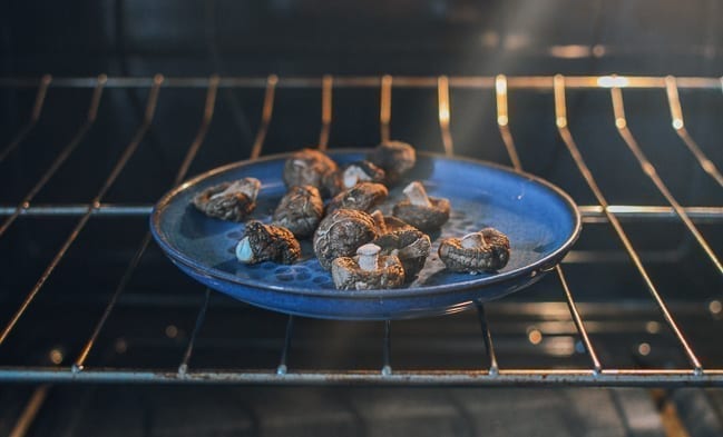 Putting mushrooms in oven to dry, bmeteor.aiodimecu.cf