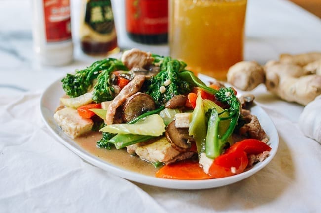 Pork and mixed vegetable stir-fry with Chinese white sauce, bmeteor.aiodimecu.cf