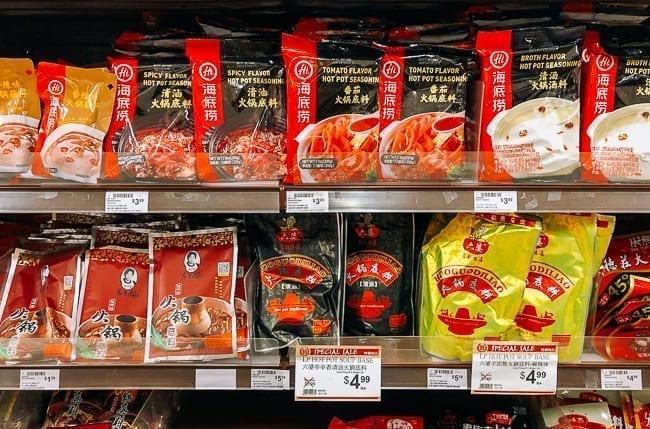 Different varieties of hot pot soup base on store shelves, bmeteor.aiodimecu.cf
