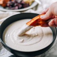 Dipping roasted sweet potato in tofu garlic aioli, bmeteor.aiodimecu.cf