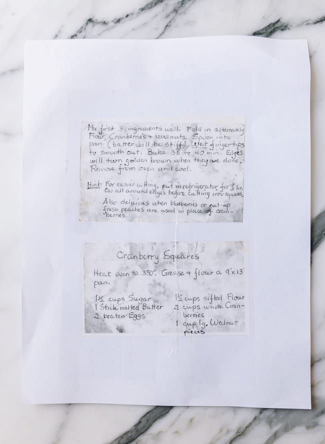 Original handwritten cranberry square recipe, bmeteor.aiodimecu.cf
