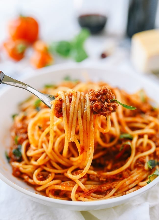 Forkful of spaghetti with meat sauce, bmeteor.aiodimecu.cf