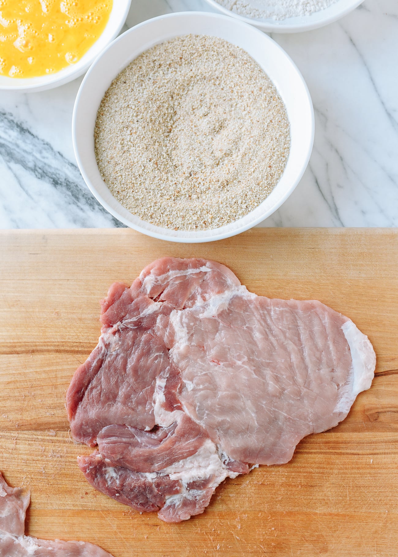 Pounded pork chop