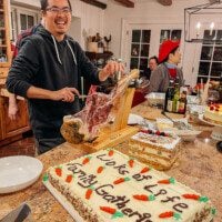 Eddie Slicing Ham