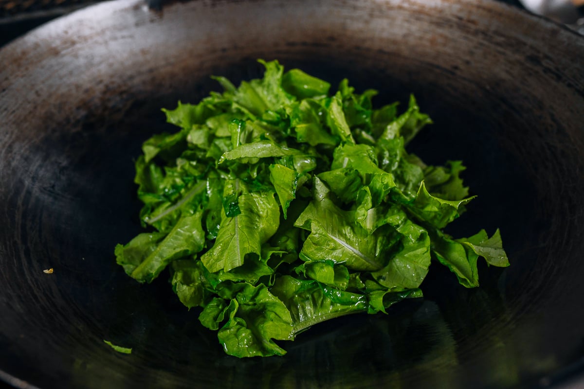AA choy in wok