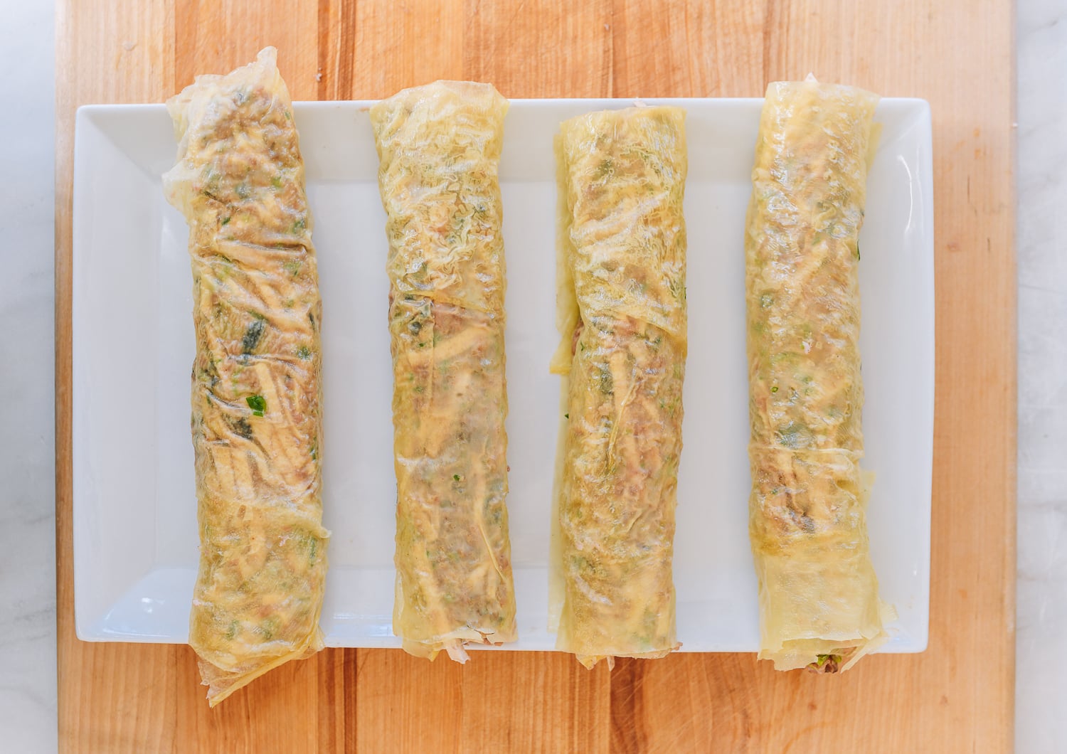taro rolls on plate