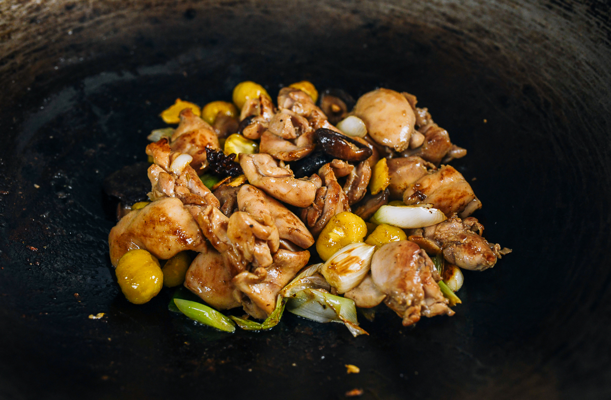 making chicken with chestnuts recipe